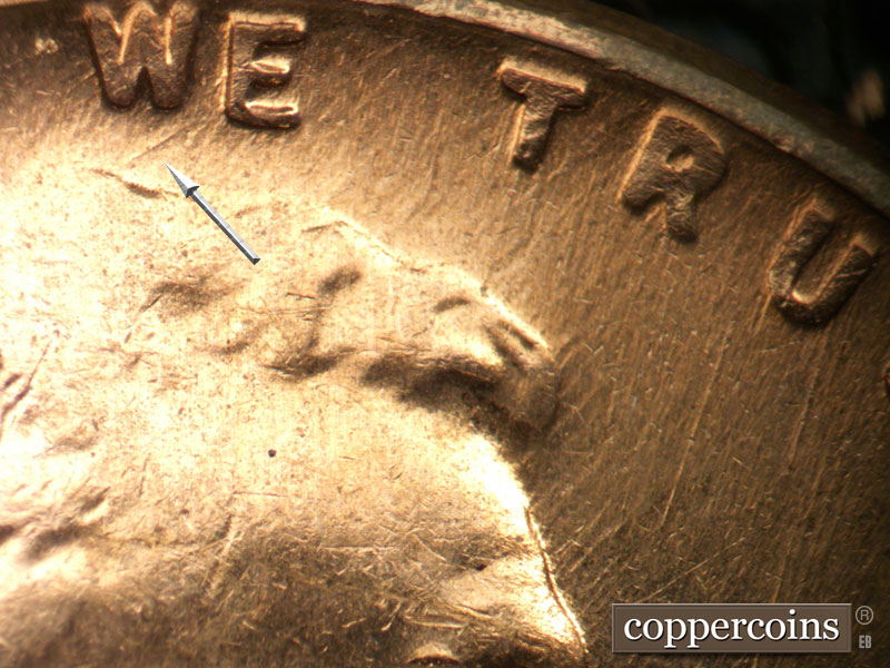 Die-stage C marker on 1959D•1MM•126 (1959 Repunched Mint Mark).