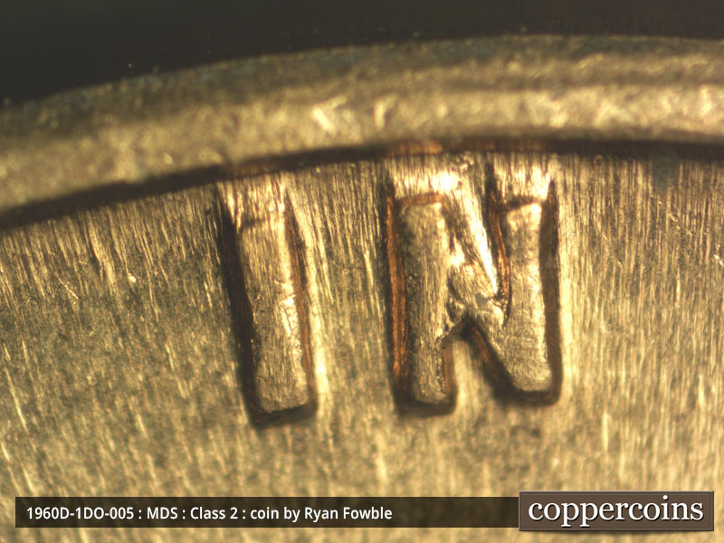 Die-stage C marker on 1960D•1DO•005 showing Light doubling on IN.