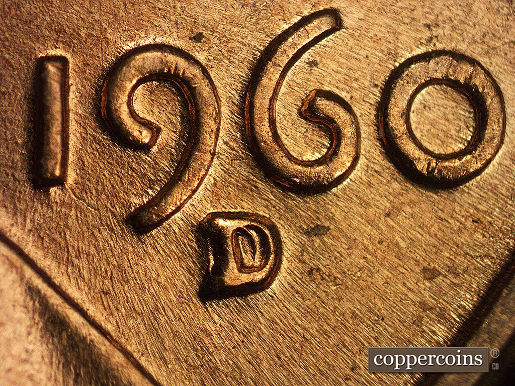 Die-stage C marker on 1960D•1MM•003 showing Secondary mint mark is showing more clearly than in previous stages.
