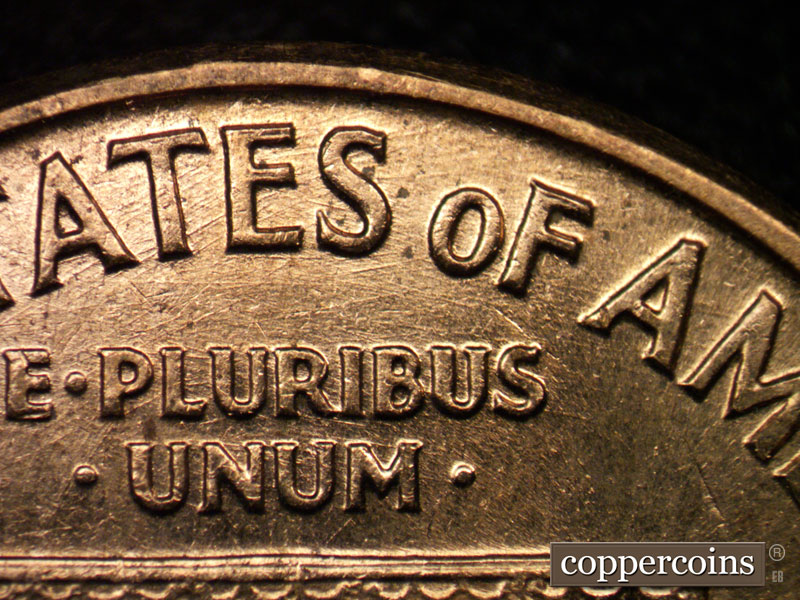 Die-stage C marker on 1960D•1MM•017 showing Crossing die scratches through UNITED STATES.