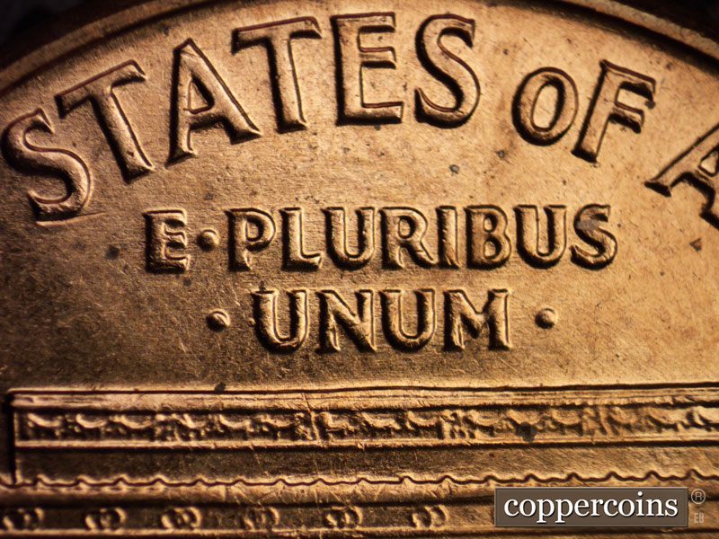 Die-stage A marker on 1960D•1MM•022 showing Very light E/W die polish marks through E PLURIBUS UNUM.