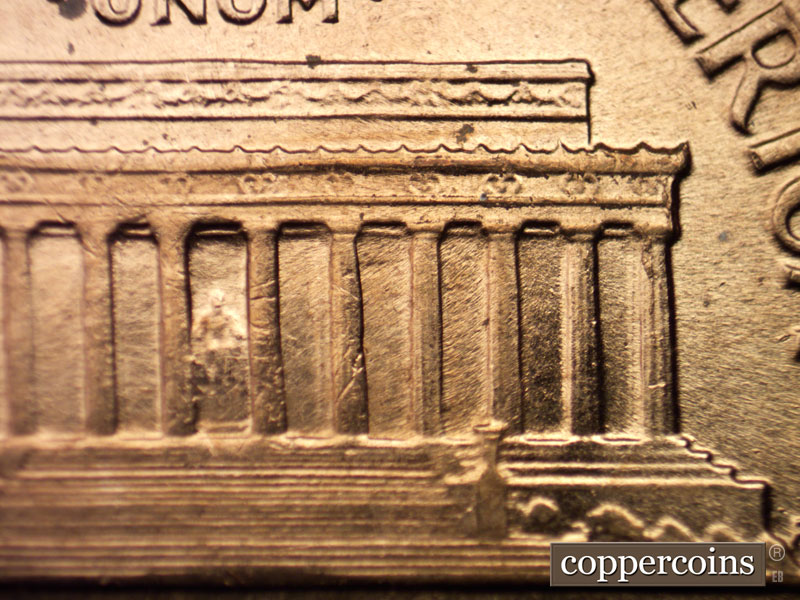 Die-stage A marker on 1960D•1MM•028 showing Die break column 12.
