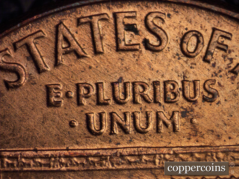 Die-stage B marker on 1960D•1MM•036 showing SE die scratches from STATES through E PLURIBUS.