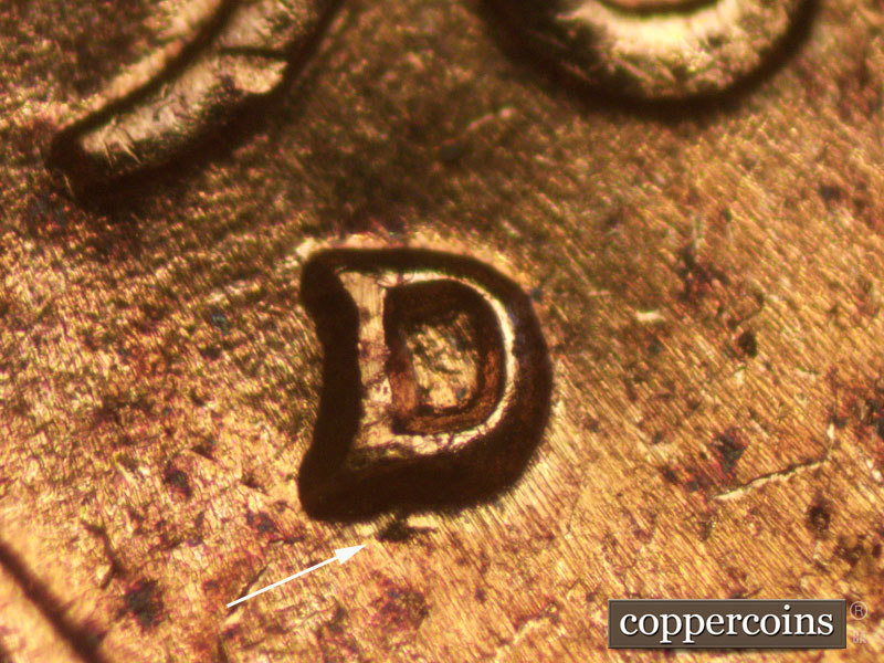 1960 Lincoln cent obverse, CopperCoins die 1960D•1MM•066.