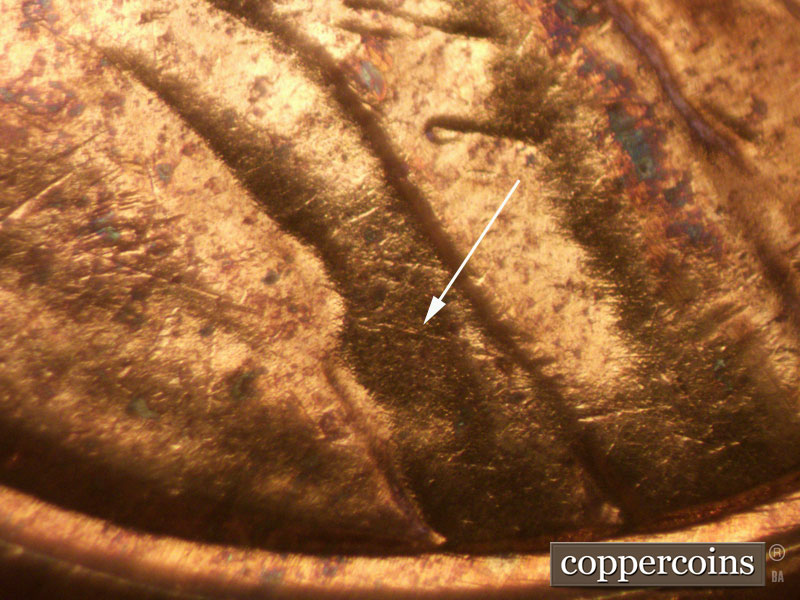 Die-stage B marker on 1960D•1MM•066 (1960 Repunched Mint Mark).