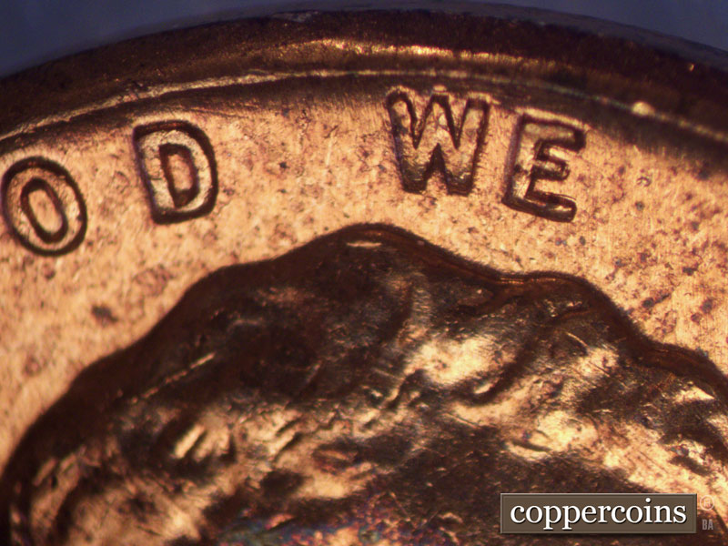 Die-stage B marker on 1960D•1MM•066 (1960 Repunched Mint Mark).