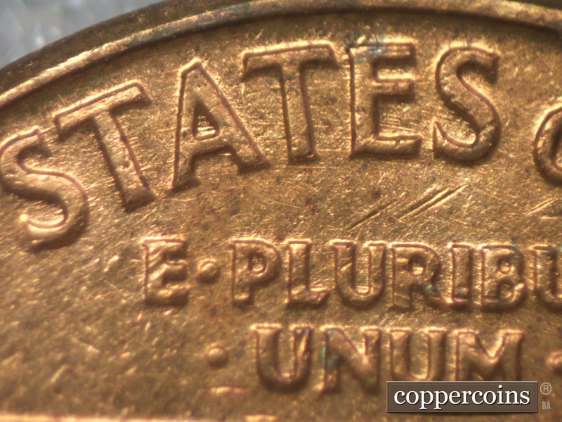 Die-stage B marker on 1960D•1MM•066 (1960 Repunched Mint Mark).