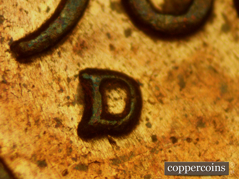 1960 Lincoln cent obverse, CopperCoins die 1960D•1MM•071.