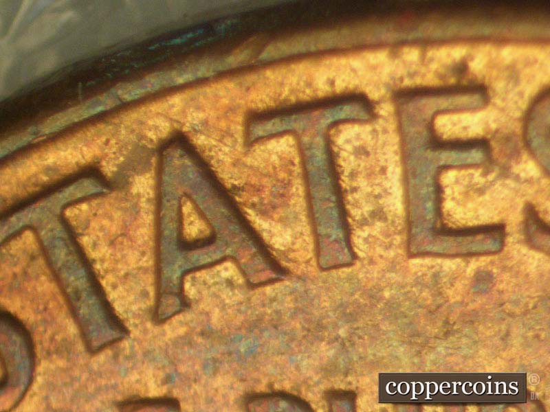 Die-stage B marker on 1960D•1MM•071 (1960 Repunched Mint Mark).