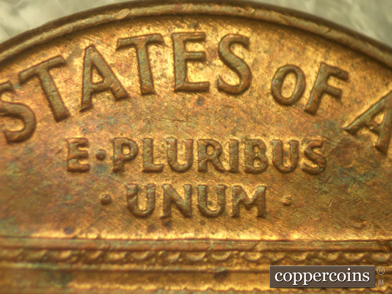 Die-stage B marker on 1960D•1MM•071 (1960 Repunched Mint Mark).