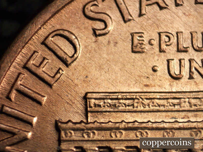 Die-stage B marker on 1960D•1MM•074 (1960 Repunched Mint Mark).