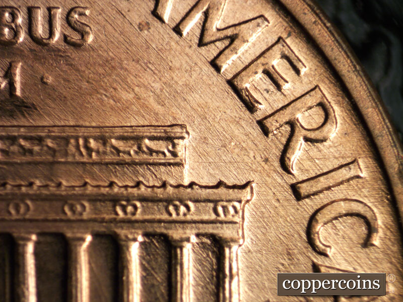 Die-stage B marker on 1960D•1MM•074 (1960 Repunched Mint Mark).