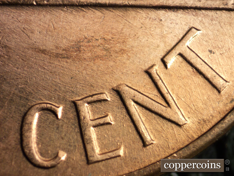 Die-stage B marker on 1960D•1MM•074 (1960 Repunched Mint Mark).