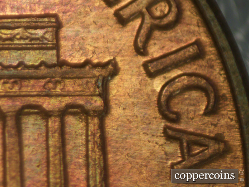 Die-stage C marker on 1960D•1MM•075 (1960 Repunched Mint Mark).