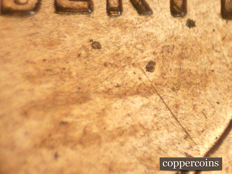 Die-stage B marker on 1960D•1MM•078 (1960 Repunched Mint Mark).