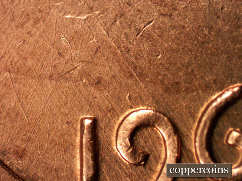 Die-stage C marker on 1960D•1MM•080 (1960 Repunched Mint Mark).