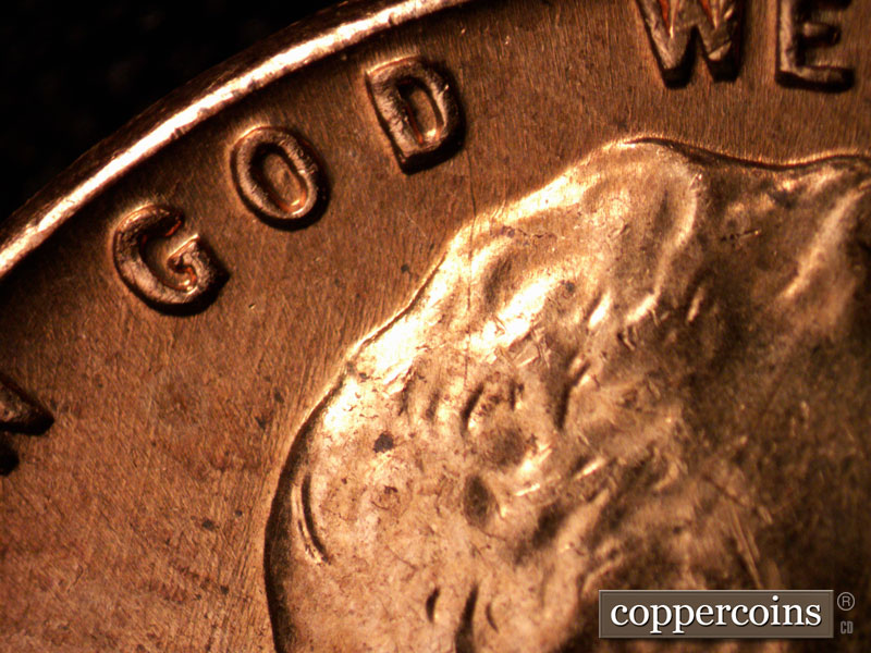 Die-stage C marker on 1960D•1MM•080 (1960 Repunched Mint Mark).