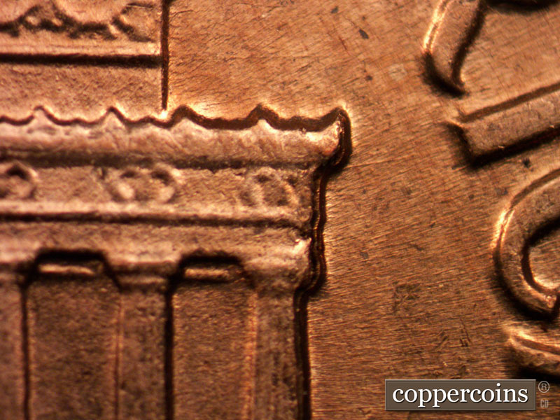 Die-stage C marker on 1960D•1MM•080 (1960 Repunched Mint Mark).