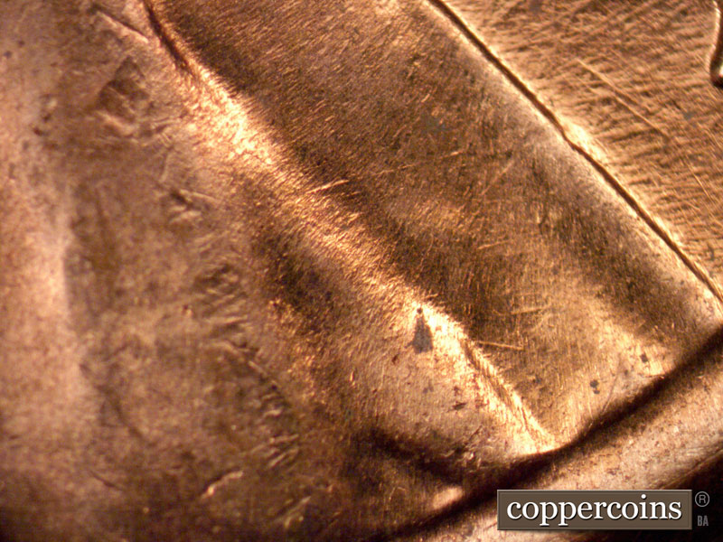 Die-stage B marker on 1960D•1MM•081 (1960 Repunched Mint Mark).