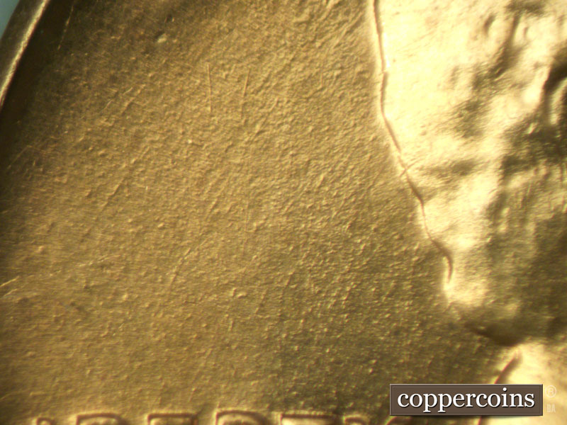 Die-stage A marker on 1960D•1MM•082 (1960 Repunched Mint Mark).