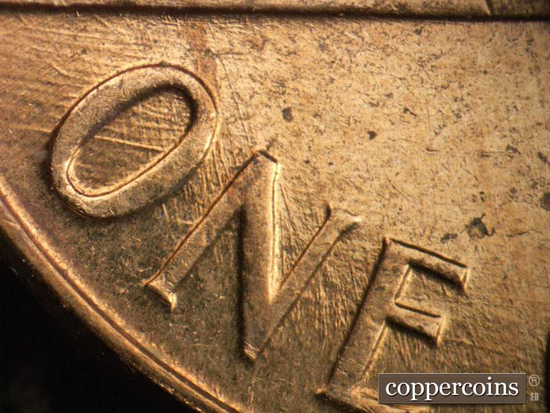 Die-stage C marker on 1960D•1MM•082 (1960 Repunched Mint Mark).