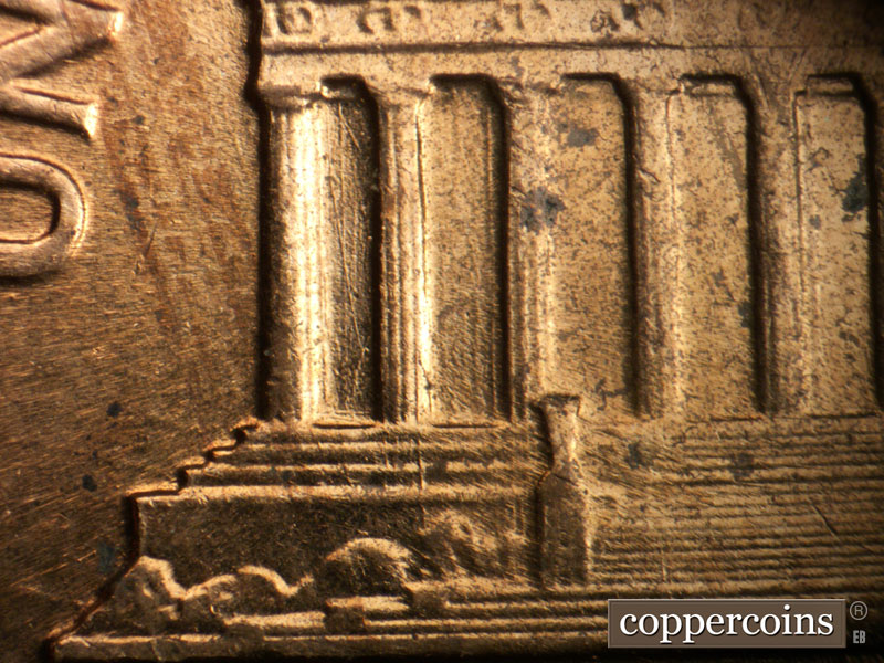 Die-stage C marker on 1960D•1MM•082 (1960 Repunched Mint Mark).