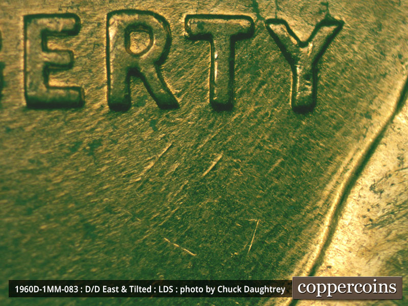 Die-stage C marker on 1960D•1MM•083 (1960 Repunched Mint Mark).