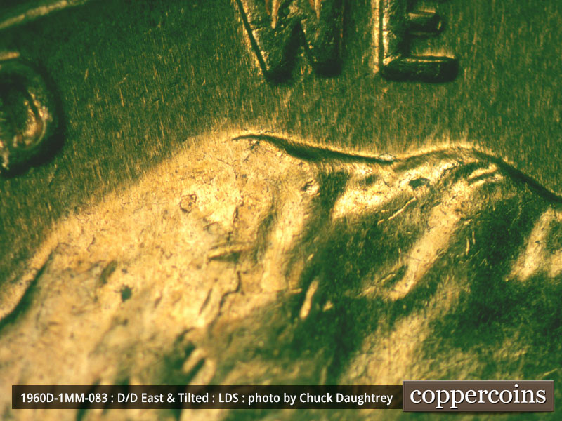 Die-stage C marker on 1960D•1MM•083 (1960 Repunched Mint Mark).