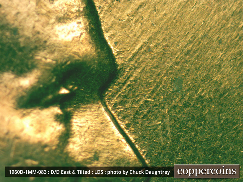 Die-stage C marker on 1960D•1MM•083 (1960 Repunched Mint Mark).
