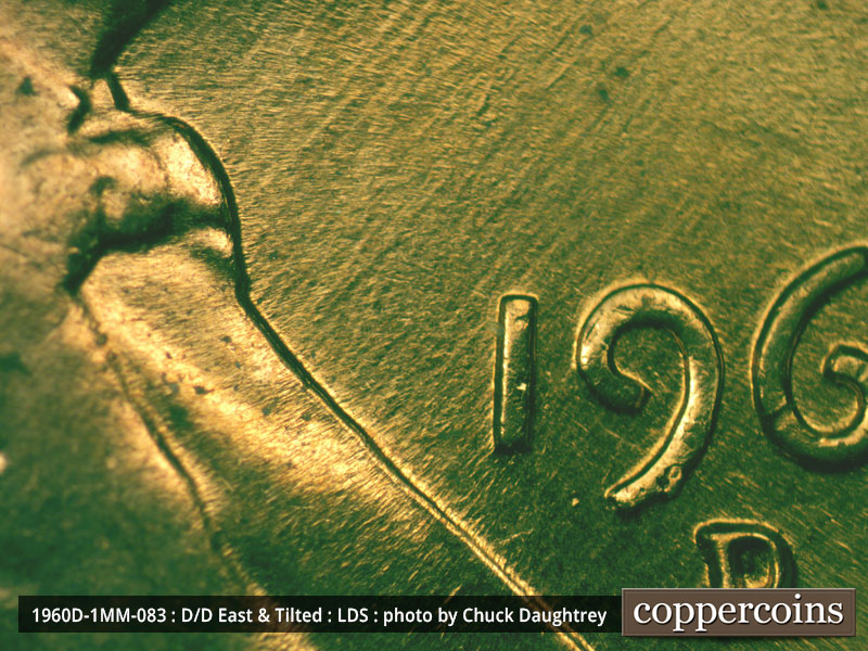 Die-stage C marker on 1960D•1MM•083 (1960 Repunched Mint Mark).