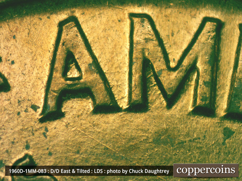 Die-stage C marker on 1960D•1MM•083 (1960 Repunched Mint Mark).