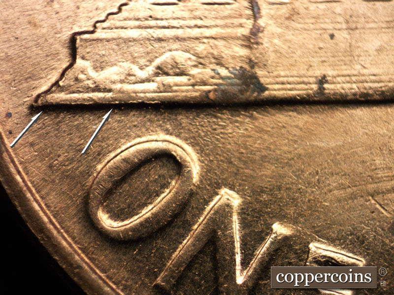 Die-stage B marker on 1960D•1MM•084 (1960 Repunched Mint Mark).