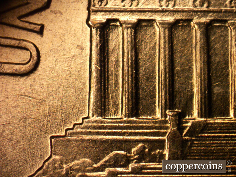 Die-stage B marker on 1960D•1MM•085 (1960 Repunched Mint Mark).
