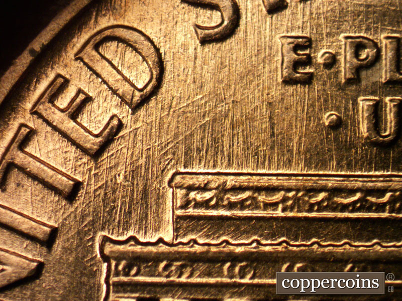 Die-stage B marker on 1960D•1MM•085 (1960 Repunched Mint Mark).