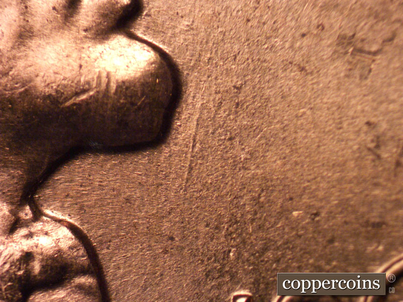Die-stage C marker on 1960D•1MM•087 (1960 Repunched Mint Mark).