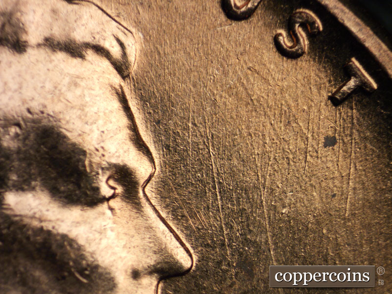Die-stage B marker on 1960D•1MM•088 (1960 Repunched Mint Mark).