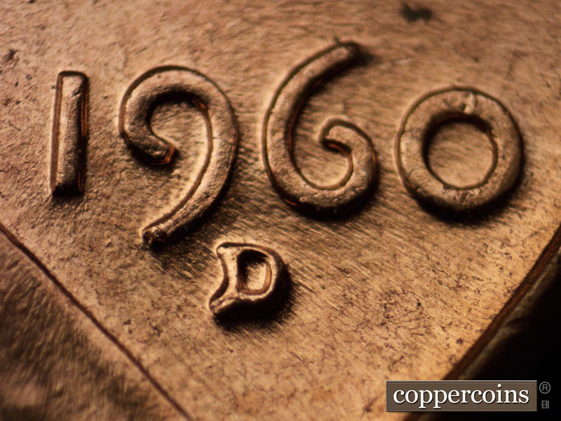 Die-stage C marker on 1960D•1MM•088 (1960 Repunched Mint Mark).