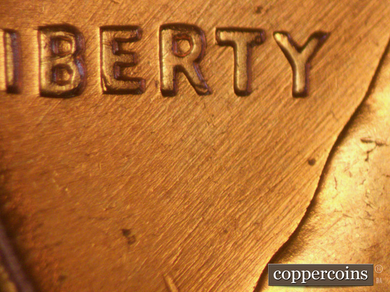 Die-stage B marker on 1960D•1MM•091 (1960 Repunched Mint Mark).
