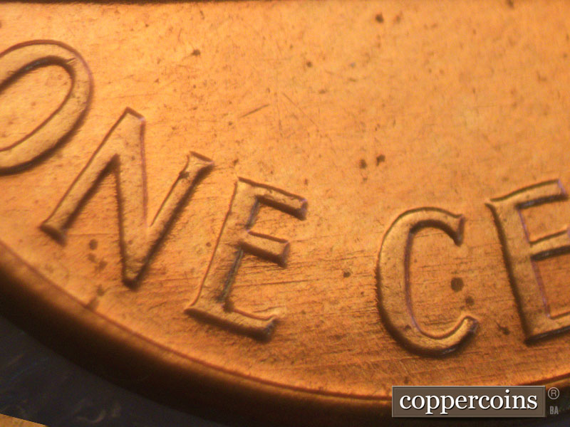 Die-stage B marker on 1960D•1MM•091 (1960 Repunched Mint Mark).