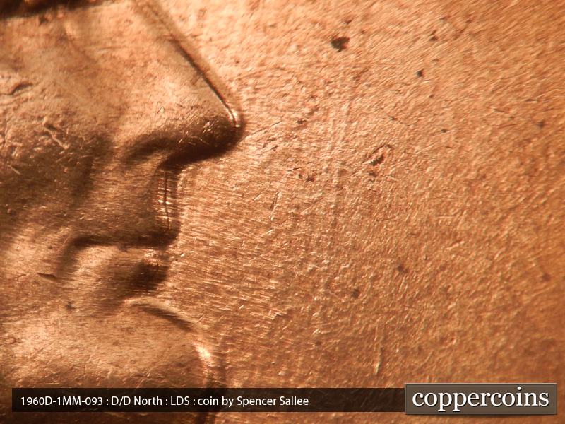 Die-stage C marker on 1960D•1MM•093 (1960 Repunched Mint Mark).