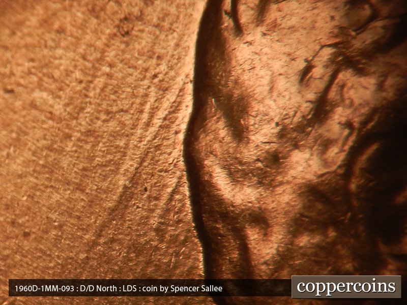 Die-stage C marker on 1960D•1MM•093 (1960 Repunched Mint Mark).
