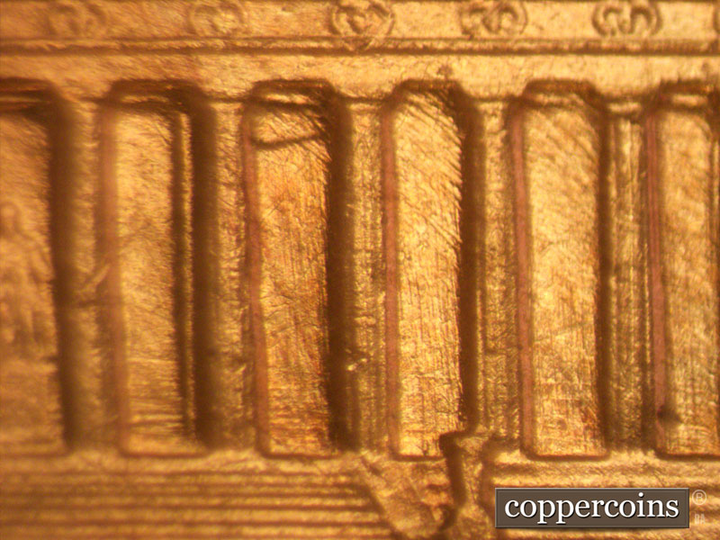 Die-stage A marker on 1960D•1MM•094 (1960 Repunched Mint Mark).
