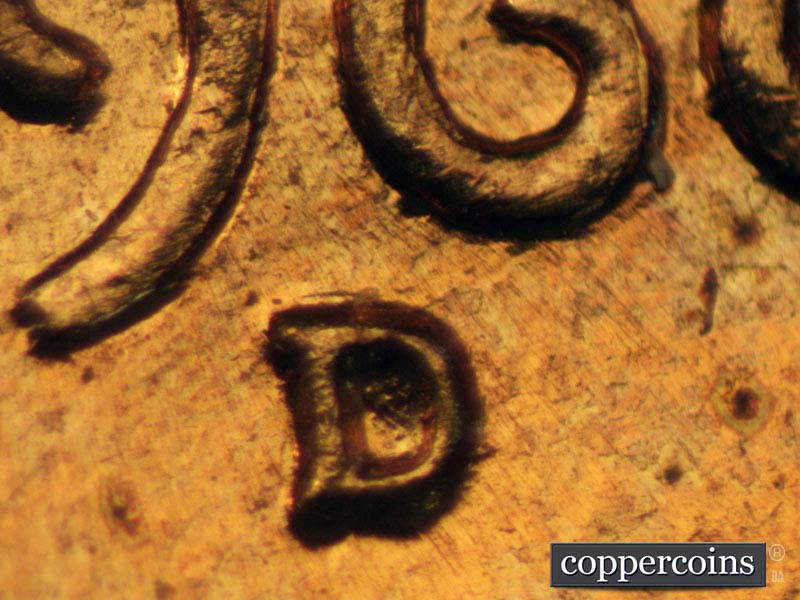 1960 Lincoln cent obverse, CopperCoins die 1960D•1MM•095.
