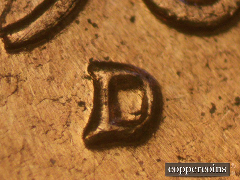 1960 Lincoln cent obverse, CopperCoins die 1960D•1MM•097.