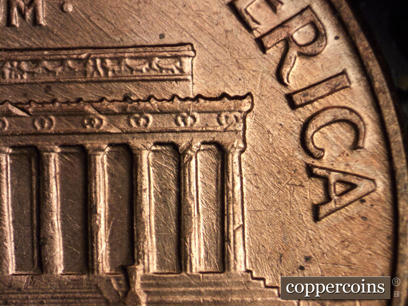 Die-stage B marker on 1960D•1MM•101 (1960 Repunched Mint Mark).