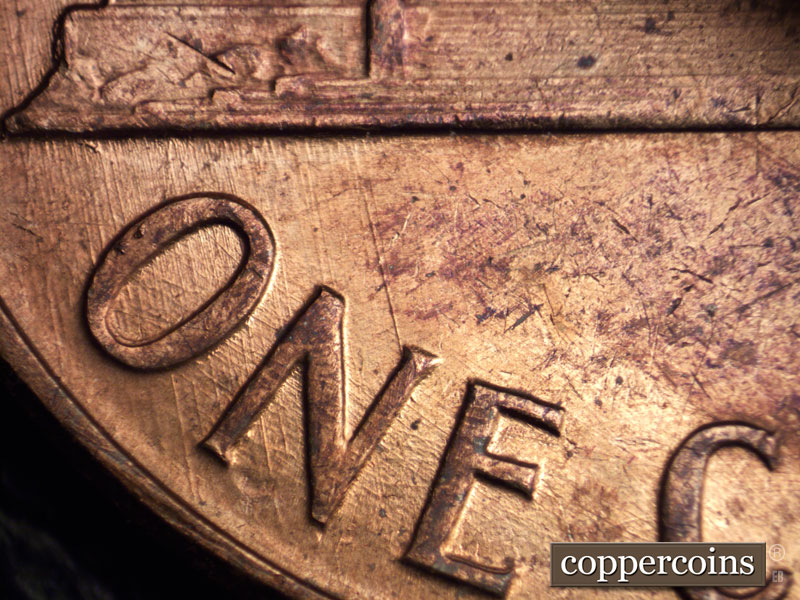 Die-stage B marker on 1960D•1MM•101 (1960 Repunched Mint Mark).