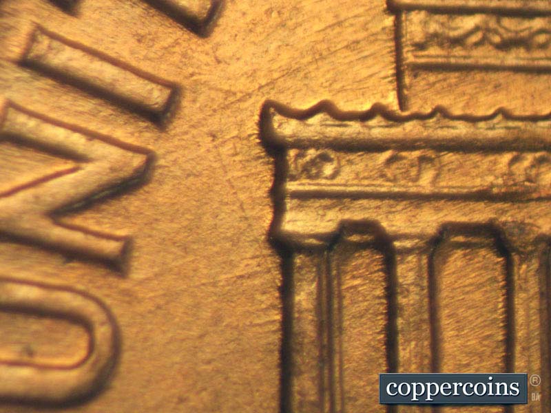 Die-stage C marker on 1960D•1MM•104 (1960 Repunched Mint Mark).