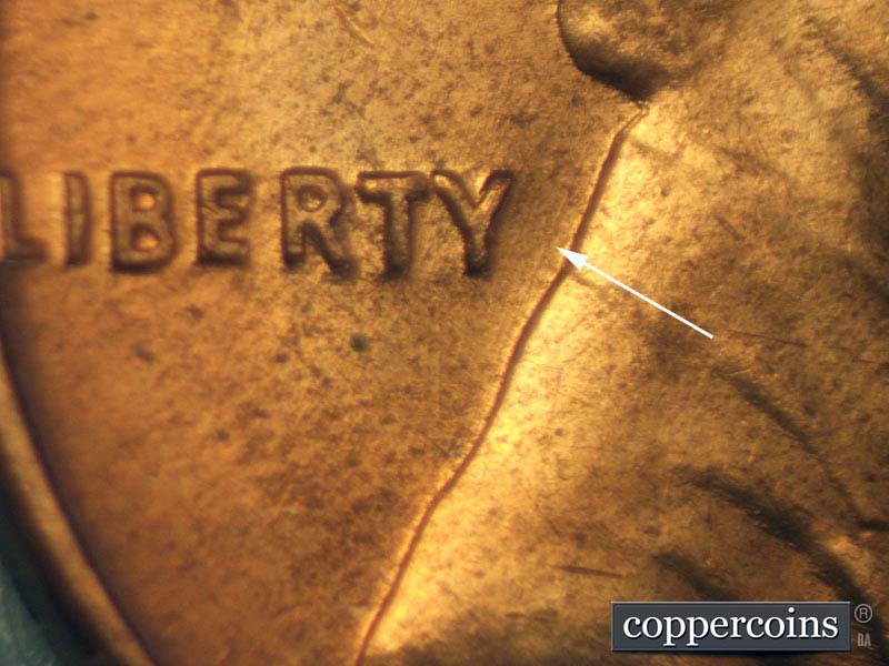 Die-stage C marker on 1960D•1MM•105 (1960 Repunched Mint Mark).