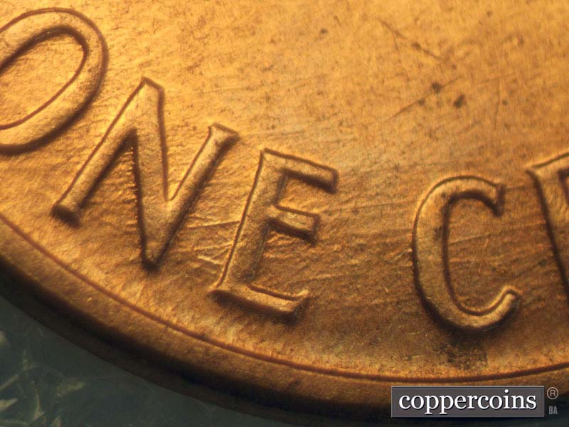 Die-stage C marker on 1960D•1MM•105 (1960 Repunched Mint Mark).