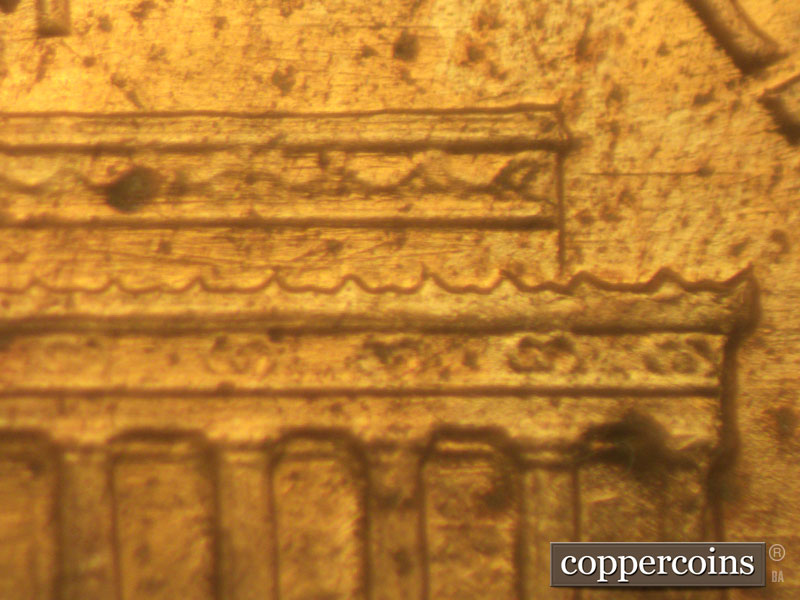 Die-stage C marker on 1960D•1MM•107 (1960 Repunched Mint Mark).